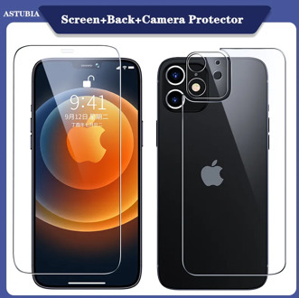 3-in-1 Tempered Glass For iPhone 12 11 Pro Max Screen Protector Baxk Glass On For iPhone11 12 Pro Max Camera Lens Film Glass