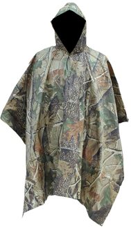 3 In 1 Waterdichte Regenjas Impermeable Camo Hooded Regenhoes Fietsen Bike Regenkleding Poncho Vrouwen Luifel Tent Picknick Mat