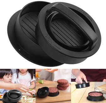 3-In-1Non-Stick Hamburger Maker Hamburger Druk Ronde Shapechef Schnitzels Hamburger Vlees Rundvlees Grill Burger Druk Patty Maker Mold