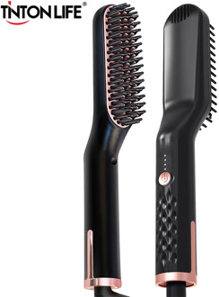 3 in1 Beard Straightener Multifunctional Hair Styling Tool Hair Brush Electric Straightener Curls Comb