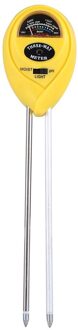 3 In1 Bodem Water Vocht Ph Meter Zuurgraad Vochtigheid Zonlicht Licht Ph Test Tuin Planten Bloemen Vocht Testen Instrument geel