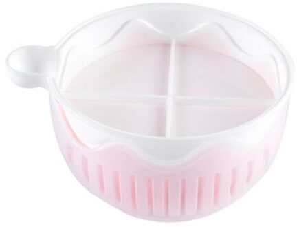 3 In1 Creatieve Fruit Chopper Slicers Multifunctionele Slakom Fruit Groente Snijden Kom Keuken Gadget Cutter Salade Maker roze