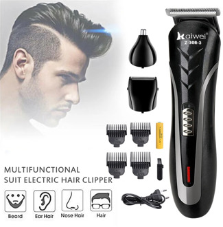 3 In1 Hair Clipper Electric Nose Hair Trimmer Professional Hair Cutting Machine EU Plug Charging Beard Trimmer Haircut Styling