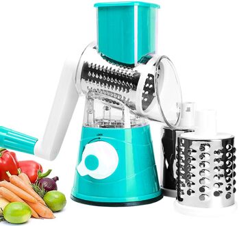 3 In1 Keuken Multifunctionele Groente Cutter Ronde Rasp Voor Groenten Spiralizer Aardappel Slicer Keuken Gadgets Blauw