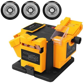 3 In1Multifunction Elektrische Messenslijper Boor Slijpmachine Mes Schaar Sharpener Power Slijpen Whetstone Slijpsteen EU plug B