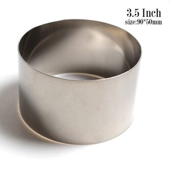 3 Inch 4 Inch 5 Inch Rvs Cookie Cutter Ronde Vorm Fondant Cakevorm Mousse Cake Ring Bakken Cake decoreren Gereedschappen 3.5duim