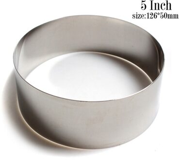 3 Inch 4 Inch 5 Inch Rvs Cookie Cutter Ronde Vorm Fondant Cakevorm Mousse Cake Ring Bakken Cake decoreren Gereedschappen 5duim
