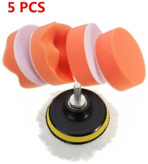 3 Inch Auto Polijstschijf 11 Stuks/set Van Zelfklevende Polijsten Waxen Spons Wol Wiel Hub Polijsten Pad Voor auto Polijsten 5stk