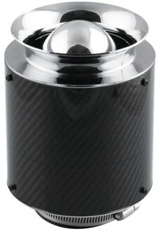 3 Inch Carbon Fiber Universal Chrome Auto Luchtfilter Auto Gemodificeerde Paddestoel Hoofd Intake Cold Air Filter Voor Alle