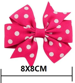 3 Inch Polka Dot Grosgrain Ribbon Hair Bows Alligator Clip Kids Girls Bowknot Hairpin Headwear Hair Accessorises OEM & ODM