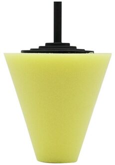 3 Inch Spons Polijsten Pad Kegelvormige Burnishing Schuim Spons Pad Auto Buffing Pad Banden Wheel Hub Cleaning Tools Auto polijstmachine geel