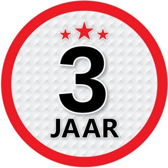3 jaar leeftijd sticker rond 15 cm verjaardag versiering Multi