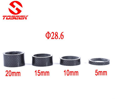 3 K Full Carbon Fiber Fiets Vork Wasmachine Spacer MTB Road Moutain Fiets Vork Headset Wasmachine Spacer 1 1/8" 5/10/15/20mm