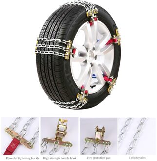 3 Kettingen Truck Auto Wielen Band Band Sneeuwkettingen Winter Anti-Slip Wiel Keten geassorteerd kleur