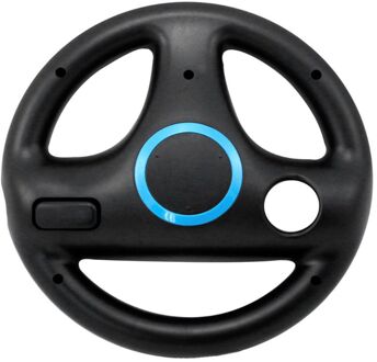 3 Kleur Abs Stuurwiel Voor Wii Kart Racing Games Remote Controller Console zwart