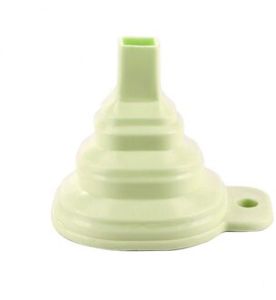 3 Kleur Anti Splash Olie Water Liquid Doseren Inklapbare Huishoudelijke Siliconen Vouwen Hittebestendige Trechter Keuken Accessoires groen