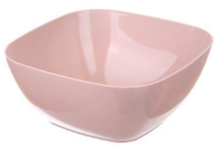 3 Kleur Food-Grade Plastic Vierkante Fruit Snack Snoep Salade Kom Schotel Mand roze