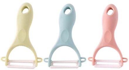 3 Kleur Keramische Dunschiller Aardappel Komkommer Wortel Rasp Dunschiller Groenten Fruit Dunschiller Rasp Home Keuken Gadgets Wholeseal roze