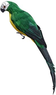3 Kleur Kunstmatige Vogel Hars Grote Papegaai Vogel Standbeeld Yard Gazon Boom Ornament Opknoping Sculptuur Decoratie Thuis Tuin Craft # w5 groen