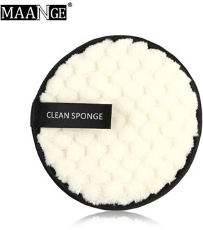 3 Kleur Make-Up Remover Puff Microfiber Herbruikbare Gezicht Handdoek Make-Up Remover Puff Katoen Double Layer Gezicht Cleaning Pads tool wit