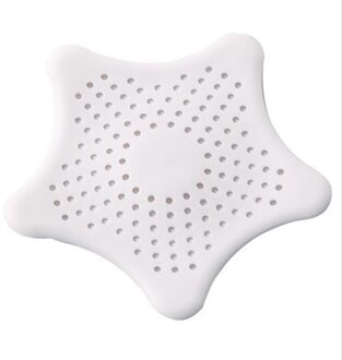 3 Kleur Optioneel Vijfpuntige Ster Pvc Filter Keuken Bad Riool Sink Afval Zeef Filter Afvoer Catcher Cover Snelle levering wit