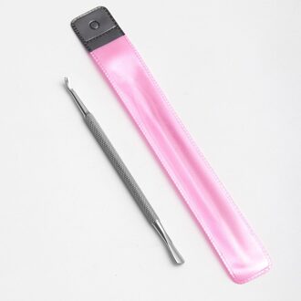 3 Kleur Rvs Dubbelzijdig Vinger Dode Huid Push Cuticle Pusher Remover Lepel Trimmer Nail Art Manicure Pedicure Tool zilver