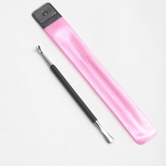 3 Kleur Rvs Dubbelzijdig Vinger Dode Huid Push Cuticle Pusher Remover Lepel Trimmer Nail Art Manicure Pedicure Tool zwart