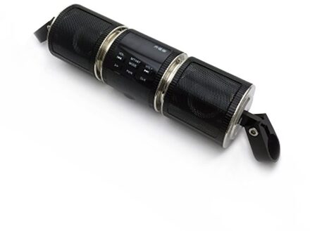 3 Kleur Universal Waterdichte Motorcycle Bluetooth Muziekspeler MP3 Motorfiets Stereo Speaker Fm Radio Verstelbare Led Scherm zwart