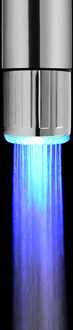 3-Kleur Veranderende Temperatuur Sensor Led Licht Intelligente Water Kraan Tap Adapter Badkamer Keuken Accessoires single kleur
