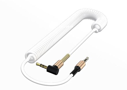 3 Kleuren 1.8M 3.5Mm Audio Kabel 3.5 Jack Male Naar Male Aux Kabel Hoofdtelefoon Code Voor Auto Xiaomi redmi 5 Plus Oneplus Lg Samsung wit