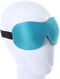 3 Kleuren 3D Slaapmasker Slapen Oogmasker Eyeshade Cover Shade Eye Patch Vrouwen Mannen Zachte Draagbare Blindfold Travel Rest ooglap blauw met zak