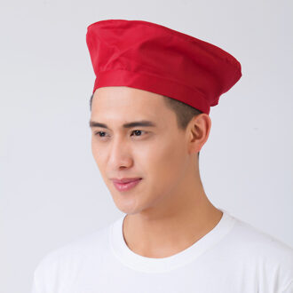 3 kleuren Chef Ober Hoeden Korea Stijl Volwassenen Restaurant Hotel Bakkerij Sushi Chef Fornuis Werkkleding Effen Cap Rood