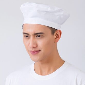 3 kleuren Chef Ober Hoeden Korea Stijl Volwassenen Restaurant Hotel Bakkerij Sushi Chef Fornuis Werkkleding Effen Cap wit