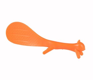 3 Kleuren Eekhoorn Vormige Standable Rijst Spatel Non Stick Lepel Food Grade Plastic Rijst Spatel Koken Gereedschap Oranje