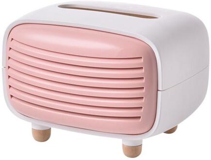 3 Kleuren Home Office Restaurant Desktop Decor Leuke Mini Unieke Radio Vorm Tissue Houder Opbergdoos Container Tafel Accessoires 02