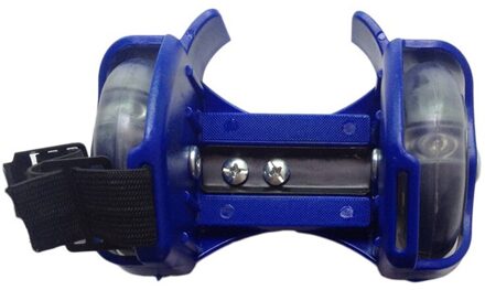3-Kleuren Kleurrijke Knipperende Roller Wervelwind Katrol Flash Wielen Hak Roller Verstelbare Gewoon Rolschaatsen Schoenen Kids Adult blauw