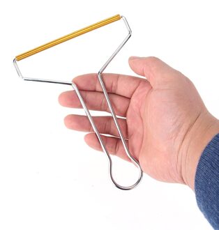 3 Kleuren Mini Draagbare Magnesium Legering Lint Remover Voor Trui Wollen Jas Kleding Stof Manual Scheerapparaat Borstel Removal Tool zilver