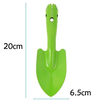 3 Kleuren Mini Tuingereedschap Metalen Potplanten Schop Hark Spade Tuin Hand Schop Bloem Bodem Planten Kids Spade Tool groen