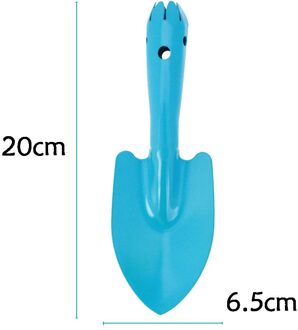 3 Kleuren Mini Tuingereedschap Metalen Potplanten Schop Hark Spade Tuin Hand Schop Bloem Bodem Planten Kids Spade Tool meer blauw