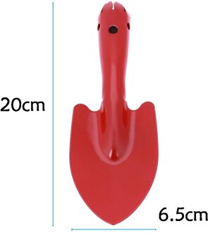 3 Kleuren Mini Tuingereedschap Metalen Potplanten Schop Hark Spade Tuin Hand Schop Bloem Bodem Planten Kids Spade Tool watermeloen rood
