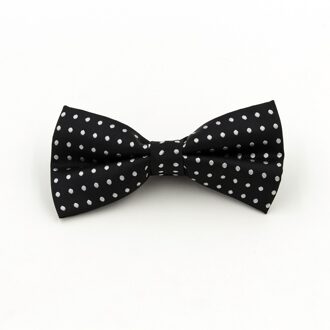 3 Kleuren Mode Mannen Stippen Strikje Voor Wedding Party Classic Polyester Bowtie Tuxedo Rood/Zwarte Vlinder das NO1 zwart
