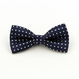 3 Kleuren Mode Mannen Stippen Strikje Voor Wedding Party Classic Polyester Bowtie Tuxedo Rood/Zwarte Vlinder das NO2 marine blauw