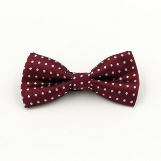 3 Kleuren Mode Mannen Stippen Strikje Voor Wedding Party Classic Polyester Bowtie Tuxedo Rood/Zwarte Vlinder das NO3 wijn rood