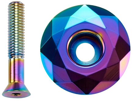 3 Kleuren Mtb Fiets Headset Top Cap Cover Stuurpen Cover Met Schroef Bolt Voor 28.6Mm Fietsen Onderdelen veelkleurig