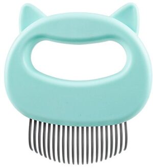 3 Kleuren Pet Kat Hond Massage Kammen Grooming Hair Brush Ontharing Huisdier Shell Naald Kam Dier Reiniging Kam Huisdier levert groen