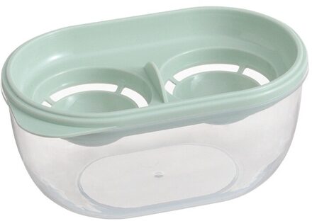3 Kleuren Plastic Eiwit Separator Opbergdoos Yolk Sifting Filter Huis Keuken Koken Bakken Gadgets Ei Divider Tool groen