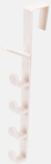 3 Kleuren Plastic Home Storage Organisatie Haken Rails Slaapkamer Deur Hanger Kleren Opknoping Rack Holder Haken Voor Tassen Handdoek wit