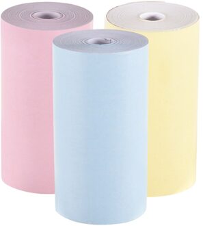 3 Kleuren/Set Hotel Afdrukken Draagbare Foto Printer Mini Thermisch Papier 57X30Mm Multifunctionele Banken Glad Kleine supermarkt Effen