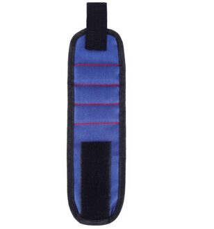 3 Kleuren Verstelbare Magnetische Armband Draagbare Elektricien Polsband Schroef Reparatie Tool Magnetische Polyester Armband blauw