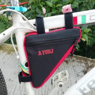 3 Kleuren Waterdichte Driehoek Fietsen Tassen Voor Tube Frame Bag Mountainbike Driehoek Pouch Frame Houder Zadeltas rood